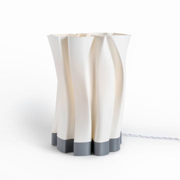 Flame Modern Bohemian Plant-Based PLA 3D Printed Dimmable LED Table Lamp - JONATHAN Y